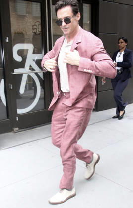 NEW YORK, NY- MAY 6: Hugh Jackman seen at The View on May 6, 2026 in New York City. Copyright: xRWx
