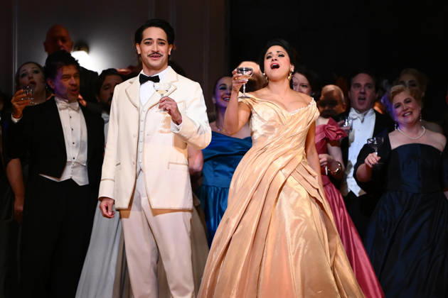 LA TRAVIATA FINAL DRESS REHEARSAL, Australian soprano Stacey Alleaume and Tongan tenor Filipe Manu perform during the final dress rehearsal of La Traviata at Regent Theatre in Melbourne, Thursday, May 7, 2026. ( NO ARCHIVING Melbourne Victoria Australia  Copyright: xJoelxCarrettx 20260507139926805740