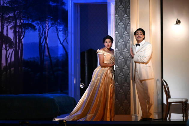 LA TRAVIATA FINAL DRESS REHEARSAL, Australian soprano Stacey Alleaume and Tongan tenor Filipe Manu perform during the final dress rehearsal of La Traviata at Regent Theatre in Melbourne, Thursday, May 7, 2026. ( NO ARCHIVING Melbourne Victoria Australia  Copyright: xJoelxCarrettx 20260507146344531622