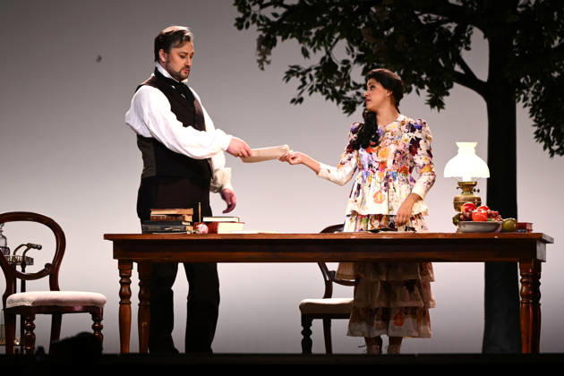 LA TRAVIATA FINAL DRESS REHEARSAL, Australian soprano Stacey Alleaume and Ukrainian baritone Andrii Kymach perform during the final dress rehearsal of La Traviata at Regent Theatre in Melbourne, Thursday, May 7, 2026. ( NO ARCHIVING Melbourne Victoria Australia  Copyright: xJoelxCarrettx 20260507179361708882
