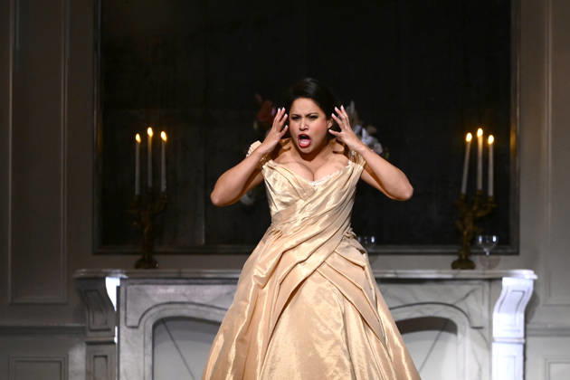 LA TRAVIATA FINAL DRESS REHEARSAL, Australian soprano Stacey Alleaume performs during the final dress rehearsal of La Traviata at Regent Theatre in Melbourne, Thursday, May 7, 2026. ( NO ARCHIVING Melbourne Victoria Australia  Copyright: xJoelxCarrettx 20260507184341059231