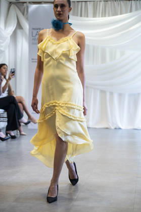 Summer Fashion Week Latam 2026 in Madrid, Spain - 6 MAY 2026. A model walks the runway at the Paulina Luna fashion show during the Summer Fashion Week Latam 2026 at the Pons Foundation . Madrid Spain Copyright: xAtilanoxGarciax xSOPAxImagesx photos17727