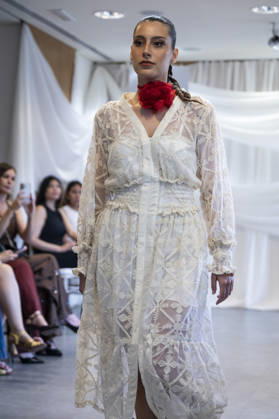 Summer Fashion Week Latam 2026 in Madrid, Spain - 6 MAY 2026. A model walks the runway at the Paulina Luna fashion show during the Summer Fashion Week Latam 2026 at the Pons Foundation . Madrid Spain Copyright: xAtilanoxGarciax xSOPAxImagesx photos17731
