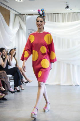 Summer Fashion Week Latam 2026 in Madrid, Spain - 6 MAY 2026. A model walks the runway at the Agatha Ruiz de la Prada fashion show during the Summer Fashion Week Latam 2026 at the Pons Foundation. Madrid Spain Copyright: xAtilanoxGarciax xSOPAxImagesx photos17756