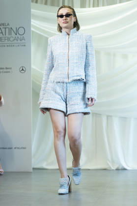 Summer Fashion Week Latam 2026 in Madrid, Spain - 6 MAY 2026. A model walks the runway at the Joseph Mendoza fashion show during the Summer Fashion Week Latam 2026 at the Pons Foundation. Madrid Spain Copyright: xAtilanoxGarciax xSOPAxImagesx photos17813