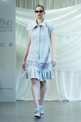 Summer Fashion Week Latam 2026 in Madrid, Spain - 6 MAY 2026. A model walks the runway at the Joseph Mendoza fashion show during the Summer Fashion Week Latam 2026 at the Pons Foundation. Madrid Spain Copyright: xAtilanoxGarciax xSOPAxImagesx photos17815