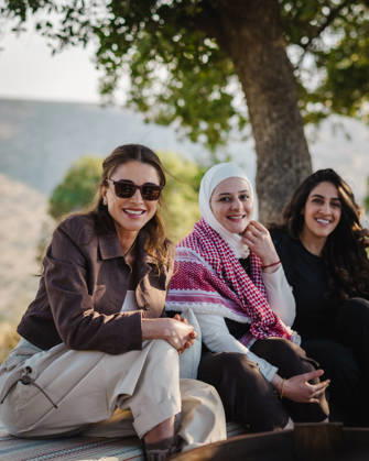 06-05-2026 Jordan Queen Rania Al Abdullah visited the village of Saham Al Kafarat in the governorate of Irbid, where she joined a group of local young men and women for a hike in a scenic area overlooking the Yarmouk River. Â  Copyright: xPPEx