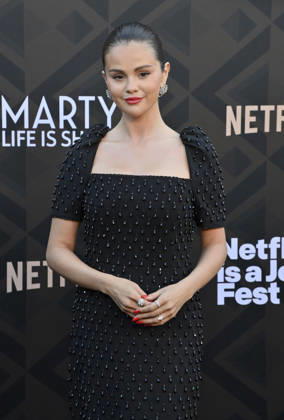 Selena Gomez attends the premiere of Netflix s documentary Marty Life Is Short at the Egyptian Theatre in the Hollywood section of Los Angeles on Wednesday, May 6, 2026. Storyline: The definitive documentary on comedian Martin Short, exploring his career across film, television, theater and comedy.  LAP2026050617 JIMxRUYMEN
