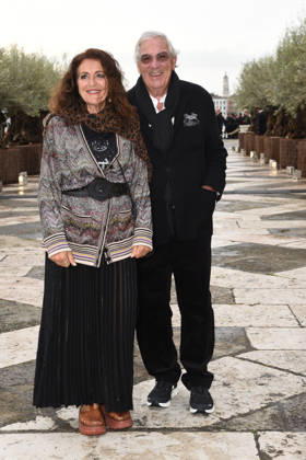 Venice, Pinault Foundation gala dinner on the island of San Giorgio, pictured: Angela Missoni, Bruno Ragazzi  Copyright: xFRANCESCAxVIECELIx xipa-agency.netx xFrancescaxViecelix IPA_Agency_IPA74479790