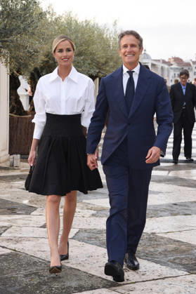 Venice, Pinault Foundation gala dinner on San Giorgio Island, pictured: Gloria Tonon, Alessandro Benetton  Copyright: xFRANCESCAxVIECELIx xipa-agency.netx xFrancescaxViecelix IPA_Agency_IPA74479792