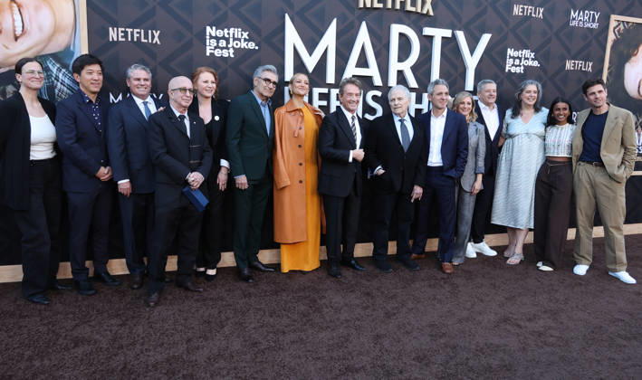 Arrivals for the Los Angeles premiere of Netflix s Marty, Life Is Short at The Egyptian Theatre Featuring: Dan Lin, Kate Hudson, Sara Bernstein, Adam Del Deo, Justin Wilkes, Eugene Levy, Ted Sarandos, Cameron Jewell, Christopher St. John, Martin Short, Paul Shaffer, Lawrence Kasdan, Blair Foster, Meredith Kaulfers Where: Los Angeles, California, United States When: 06 May 2026 Credit: Faye s Vision Cover Images EDITORIAL USE ONLY. NOT FOR USE BY NEWSPAPERS BASED IN THE UK. Copyright: xx coverimg55669546