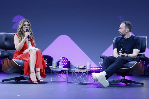 ABB OMR- Heidi Klum, Philipp Westermeyer auf der Buehne als Gast bei der der Digitalmesse OMR in den Messehallen am 06.05.2026 der Hamburg Messe Berlin Deutschland