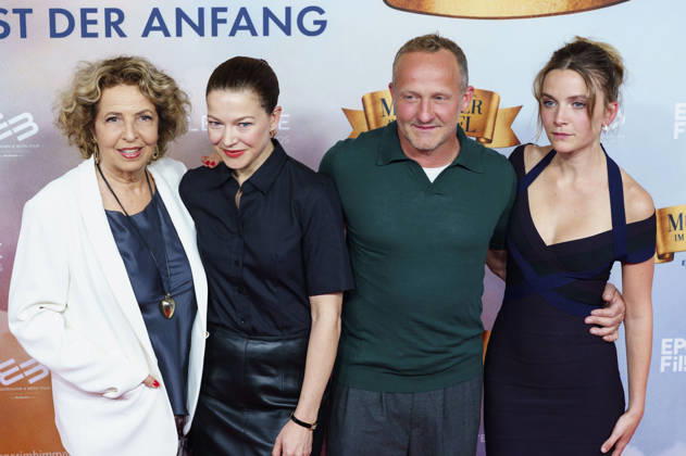Michaela May, Hannah Herzsprung, Maximilian Brückner und Momo Beier bei der Premiere des Kinofilms Ein Münchner im Himmel - Der Tod ist erst der Anfang im Mathäser Filmpalast. München, 06.05.2026