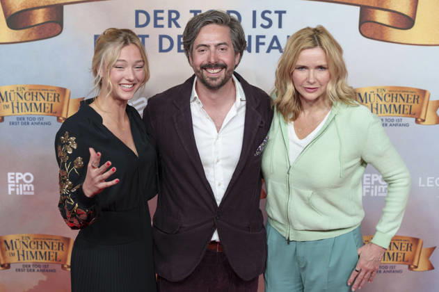 Lilly Krug, David Dietl und Veronica Ferres bei der Premiere des Kinofilms Ein Münchner im Himmel - Der Tod ist erst der Anfang im Mathäser Filmpalast. München, 06.05.2026