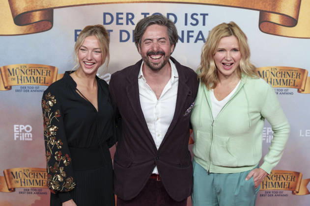 Lilly Krug, David Dietl und Veronica Ferres bei der Premiere des Kinofilms Ein Münchner im Himmel - Der Tod ist erst der Anfang im Mathäser Filmpalast. München, 06.05.2026
