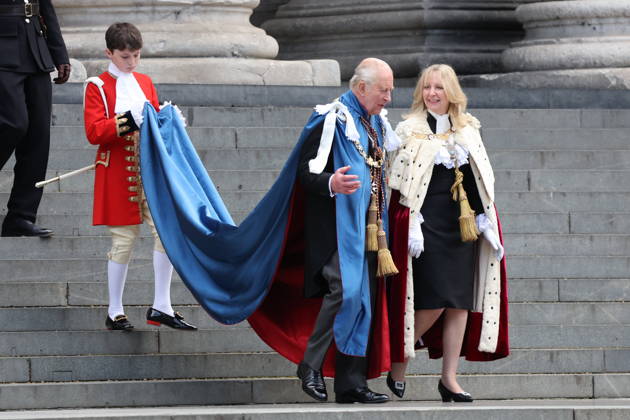 . 07 05 2026. London, United Kingdom. King Charles III leaving a service for The Order of St Michael and St George at St.Paul s Cathedral in London.  xStephenxLockx xi-Imagesx IIM-26750-0005