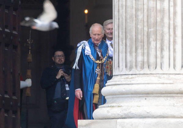 May 7, 2026, London, England, United Kingdom: King CHARLES III departs St PaulÃ¢â‚¬â ¢s Cathedral after attending a service for The Order of St Michael and St George. This is the first time the King is attending the Service as Sovereign of the Order. London United Kingdom  - ZUMAs262 20260507_zip_s262_014 Copyright: xTayfunxSalcix