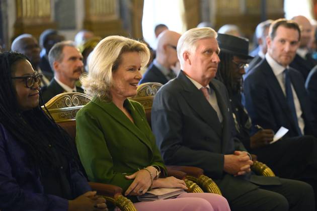 King Philippe And Queen Mathilde Present The Africa Prize BRUSSELS, BELGIUM - MAY 07 : King Philippe of Belgium and Queen Mathilde of Belgium during the ceremony for the Africa prize on May 07, 2026 in Brussels, Belgium, 07 05 2026 Brussels Belgium  Copyright: xPhilipxReynaersx