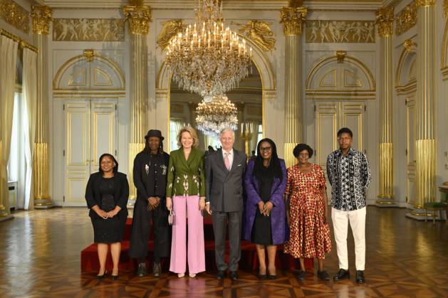 King Philippe And Queen Mathilde Present The Africa Prize BRUSSELS, BELGIUM - MAY 07 : King Philippe of Belgium; Queen Mathilde of Belgium pictured with Dr. Dixon Chibanda and Esther Tumbare who received the King Baudouin Foundation Prize during the ceremony for the Africa prize on May 07, 2026 in Brussels, Belgium, 07 05 2026 Brussels Belgium  Copyright: xPhilipxReynaersx