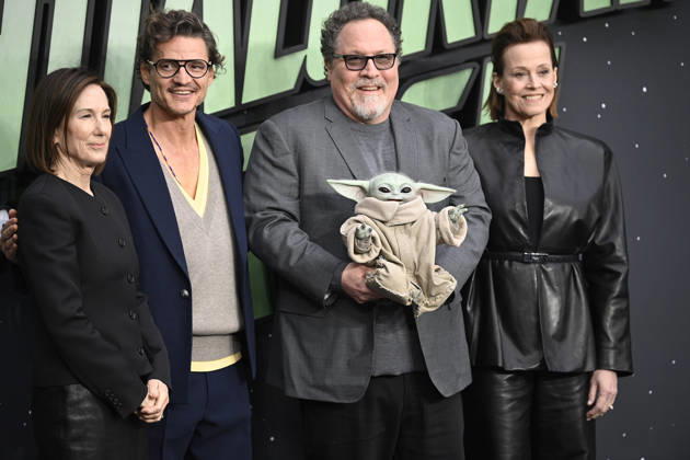 Star Wars: The Mandaloria and Grogu UK Fan Event Kathleen Kennedy, Pedro Pascal, Jon Favreau and Sigourney Weaver at the Star Wars: The Mandaloria and Grogu UK Fan Event at Cineworld, Leister Square in London on 7 May 2026, Credit:Justin Ng Avalon  Copyright: xJustinxNgx xAvalonx 1097156456