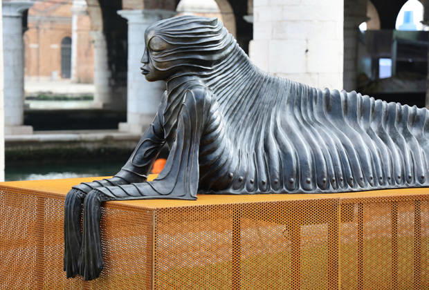 The 61st International Art Exhibition of the Venice Biennale - In Minor Keys by Koyo Kouoh - will take place from Saturday, May 9th to Sunday, November 22nd, 2026 (pre-opening May 6th, 7th, and 8th) in the institutional venues of the Giardini, the Arsenale, and various venues throughout Venice. Pictured: Wangechi Mutu s bronze sculpture SimbiSiren.  Copyright: xMatteoxChinellatox xipa-agency.netx xipa-agency.netx xMatteoxChinellatox IPA_Agency_IPA74495639