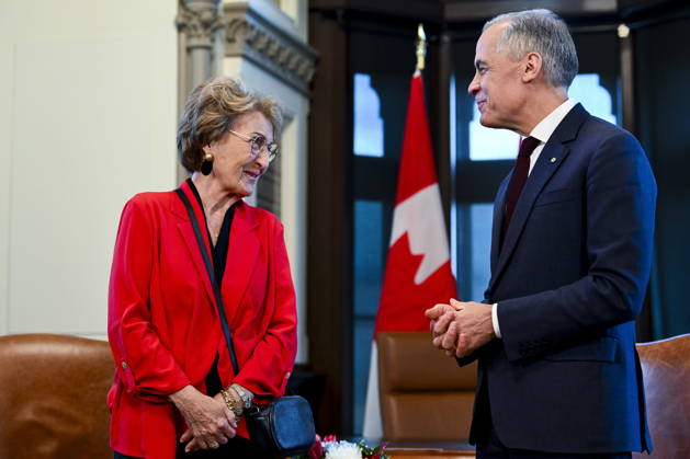 May 7, 2026, Ottawa, On, Canada: Prime Minister Mark Carney meets with Princess Margriet of the Netherlands in his West Block office during an official visit in Ottawa, on Thursday, May 7, 2026. Ottawa Canada  - ZUMAc35_ 20260507_zaf_c35_059 Copyright: xSpencerxColbyx