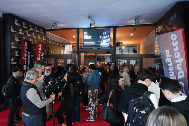 Sestri Levante, The red carpet for the world premiere of the documentary Article 11 - Italy Repudiates War during the RIFF Riviera International Film Festival. Pictured: A moment from the premiere.  Copyright: xAlessandroxBremecx xipa-agency.netx xx IPA_Agency_IPA74497854