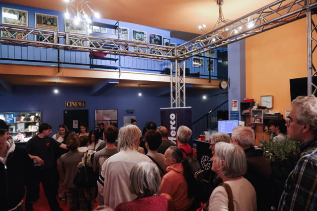 Sestri Levante, The red carpet for the world premiere of the documentary Article 11 - Italy Repudiates War during the RIFF Riviera International Film Festival. Pictured: A moment from the premiere.  Copyright: xAlessandroxBremecx xipa-agency.netx xx IPA_Agency_IPA74497851