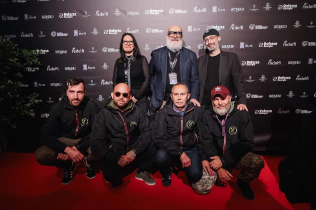 Sestri Levante, The red carpet for the world premiere of the documentary Article 11 - Italy Repudiates War during the RIFF Riviera International Film Festival. Pictured: Fabio Palli, Simona Tarzia, Jose Nivoi, and Riccardo Rudino.  Copyright: xAlessandroxBremecx xipa-agency.netx xx IPA_Agency_IPA74497899