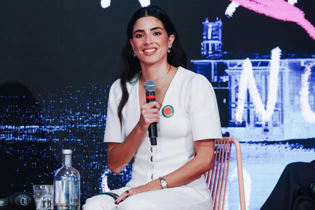 Sestri Levante, Masterclasses during the RIFF Riviera International Film Festival. Pictured: Saja Kilani (Canadian-Jordanian actress of Palestinian origin, star of the film The Voice of Hind Rajab )  Copyright: xAlessandroxBremecx xipa-agency.netx xx IPA_Agency_IPA74498087