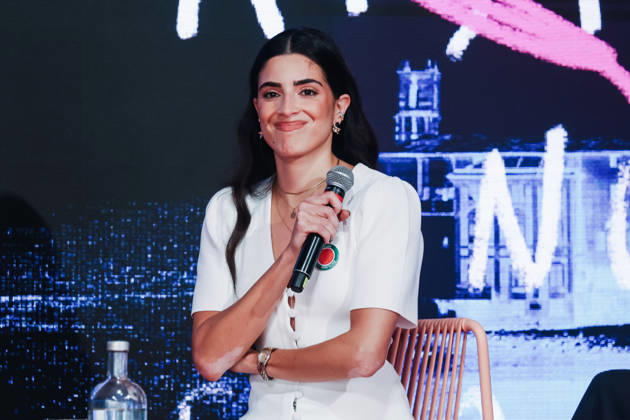 Sestri Levante, Masterclasses during the RIFF Riviera International Film Festival. Pictured: Saja Kilani (Canadian-Jordanian actress of Palestinian origin, star of the film The Voice of Hind Rajab )  Copyright: xAlessandroxBremecx xipa-agency.netx xx IPA_Agency_IPA74498089