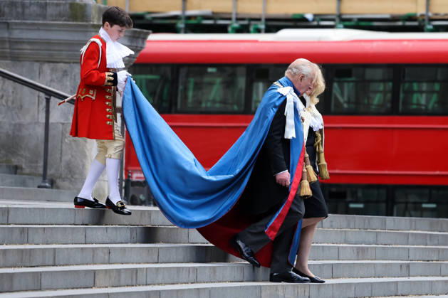 May 7, 2026, London, London, UK: London, UK. King Charles III, accompanied by his Page and Dame Susan Langley, departs St Paul s Cathedral after attending a service of the Order of St Michael and St George, one of the chivalric orders from which honours are granted annually on the advice of the Prime Minister. London UK - ZUMAl94_ 20260507_zaf_l94_095 Copyright: xDinendraxHariax