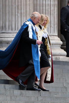 May 7, 2026, London, London, UK: London, UK. King Charles III, accompanied by his Page and Dame Susan Langley, departs St Paul s Cathedral after attending a service of the Order of St Michael and St George, one of the chivalric orders from which honours are granted annually on the advice of the Prime Minister. London UK - ZUMAl94_ 20260507_zaf_l94_092 Copyright: xDinendraxHariax