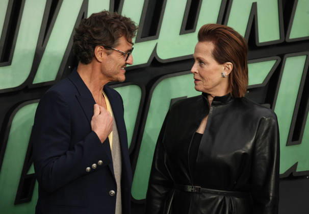 Star Wars The Mandalorian and Gogu film fan event. London, UK. Pedro Pascal and Sigourney Weaver at the Star Wars The Mandalorian and Gogu film fan event. Leicester Square. 7th May 2026. LMK11-S070526-001 Steve Bealing Landmark Media . 