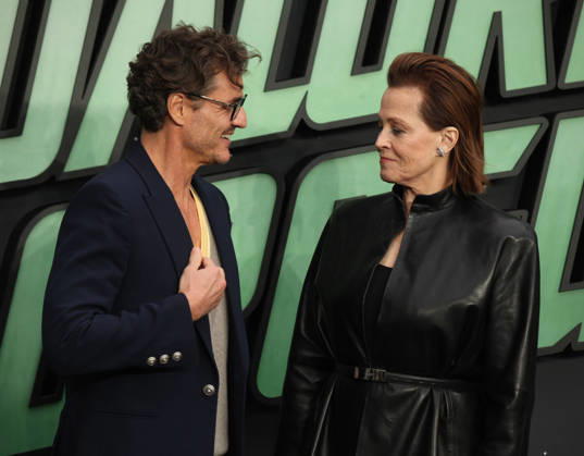 Star Wars The Mandalorian and Gogu film fan event. London, UK. Pedro Pascal and Sigourney Weaver at the Star Wars The Mandalorian and Gogu film fan event. Leicester Square. 7th May 2026. LMK11-S070526-001 Steve Bealing Landmark Media . 