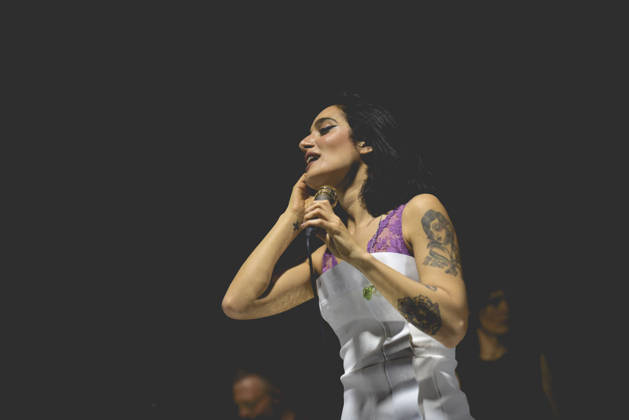 May 7, 2026, Napoli, Italy: Italian singer Claudia Lagona better known by her stage name Levante, performs live at Casa della Musica during her tour Levante dell Amore live 2026. Napoli Italy  - ZUMAs197 20260507_aaa_s197_216 Copyright: xPaolaxVisonex