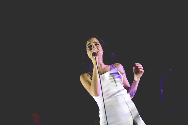 May 7, 2026, Napoli, Italy: Italian singer Claudia Lagona better known by her stage name Levante, performs live at Casa della Musica during her tour Levante dell Amore live 2026. Napoli Italy - ZUMAs197 20260507_aaa_s197_206 Copyright: xPaolaxVisonex