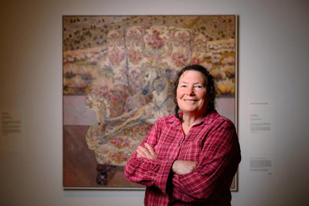 ARCHIBALD PRIZE 2026, Artist Lucy Culliton poses for a photograph next to the painting Toolah, artist model after winning the Sulman Prize 2026, at Naala Nura, Art Gallery of New South Wales in Sydney, Friday, May 8, 2026. ( NO ARCHIVING Sydney New South Wales Australia  Copyright: xGEORGExCHANx 20260508192829500398