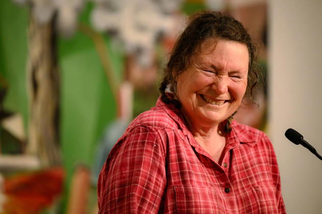 ARCHIBALD PRIZE 2026, Artist Lucy Culliton reacts after winning the Sulman Prize 2026, at Naala Nura, Art Gallery of New South Wales in Sydney, Friday, May 8, 2026. ( NO ARCHIVING Sydney New South Wales Australia  Copyright: xGEORGExCHANx 20260508175652411541