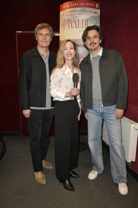 Martin Kochendörfer, Martina Klier und Damiano Michieletto bei der Premiere des Kinofilms Vivaldi und ich im Cinema Paris. Berlin, 07.05.2026