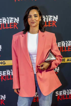 ABB SERIENKILLER- Amira Aly Moderatorin zu Gast bei der Eroeffnung der True Crime Ausstellung Serien Killer am 07.05.2026 in Köln Ehrenfeld NRW Deutschland