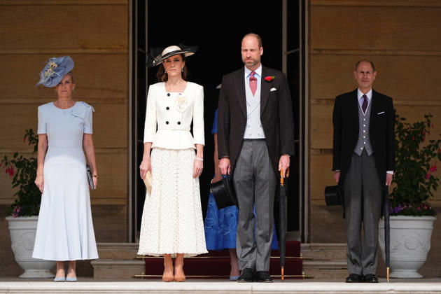 The Prince and Princess of Wales attend a Garden Party The Prince and Princess of Wales attend a Garden Party to celebrate frontline workers from across the United Kingdom, at Buckingham Palace, London, UK, on the 8th May 2026. Picture by Aaron Chown WPA-Pool London Buckingham Palace London United Kingdom  WHA-0817
