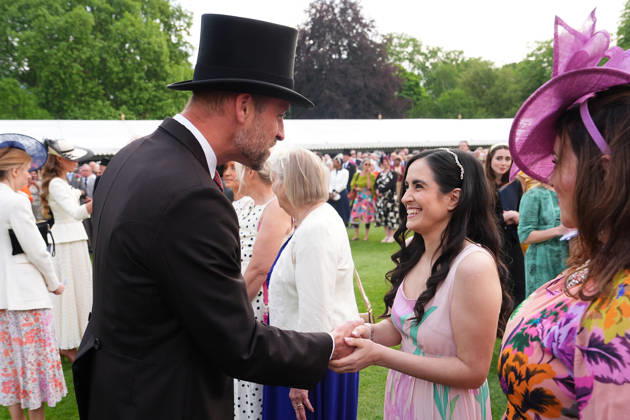 The Prince and Princess of Wales attend a Garden Party The Prince and Princess of Wales attend a Garden Party to celebrate frontline workers from across the United Kingdom, at Buckingham Palace, London, UK, on the 8th May 2026. Picture by Aaron Chown WPA-Pool London Buckingham Palace London United Kingdom  WHA-0817
