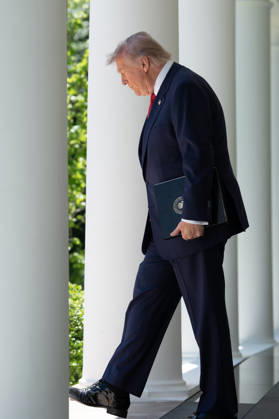 United States President Donald J Trump arrives for a luncheon for Gold Star Mothers and Angel Mothers to honor Mother™s Day, in the Rose Garden of the White House in Washington, DC, USA, on Friday, May 8, 2026. Copyright: xAaronxSchwartzx xPoolxviaxCNPx MediaPunchx