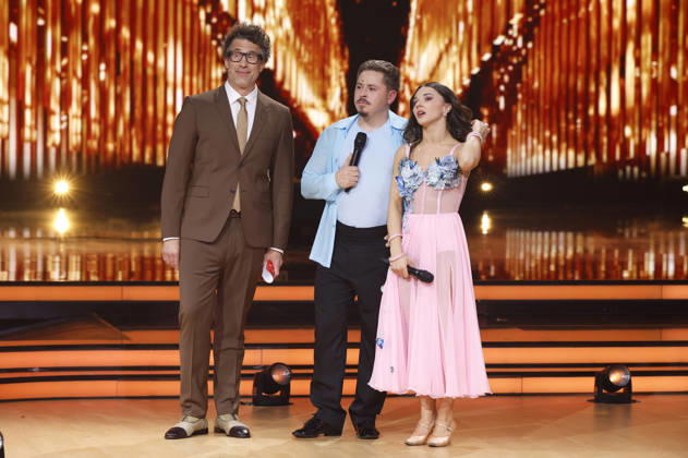 Daniel Hartwich, Gustav Schäfer und Anastasia Maruster in der neunten Live-Show der 19. Staffel der RTL-Tanzshow Let s Dance im MMC Coloneum. Köln, 08.05.2026