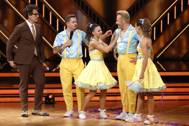 Daniel Hartwich, Gustav Schäfer, Anastasia Maruster, Ross Antony und Mariia Maksina in der neunten Live-Show der 19. Staffel der RTL-Tanzshow Let s Dance im MMC Coloneum. Köln, 08.05.2026