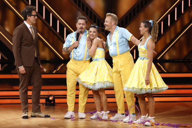 Daniel Hartwich, Gustav Schäfer, Anastasia Maruster, Ross Antony und Mariia Maksina in der neunten Live-Show der 19. Staffel der RTL-Tanzshow Let s Dance im MMC Coloneum. Köln, 08.05.2026
