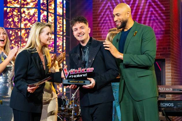 Finale TVOH HILVERSUM - Chantal Janzen, Ruben Hillen and Edson da Graca at the announcement of the winner of The Voice of Holland (TVOH) 2026 in the RTL Tonight studio in Hilversum. Hilversum The Netherlands  Copyright: xMischaxSchoemakerx