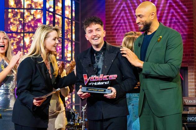 Finale TVOH HILVERSUM - Chantal Janzen, Ruben Hillen and Edson da Graca at the announcement of the winner of The Voice of Holland (TVOH) 2026 in the RTL Tonight studio in Hilversum. Hilversum The Netherlands  Copyright: xMischaxSchoemakerx