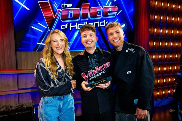 Finale TVOH HILVERSUM - Suzan Stortelder, Ruben Hillen and Freek Rikkerink at the announcement of the winner of The Voice of Holland (TVOH) 2026 in the RTL Tonight studio in Hilversum. Hilversum The Netherlands  Copyright: xMischaxSchoemakerx